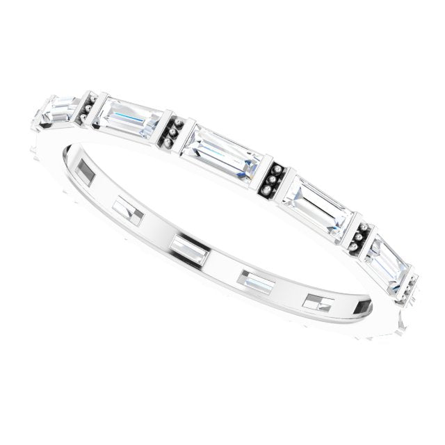 0.78 ct. Straight Baguette Diamond Eternity Band-VIRABYANI